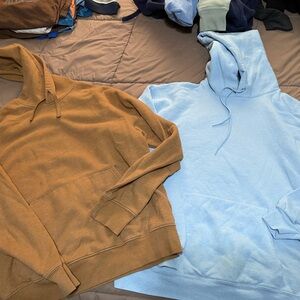 tek gear Men's Hooded Sweatshirts in Brown and Light Blue